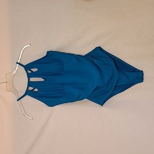 Cupshe Teal Cut-out Criss-cross Back One-piece Swimsuit